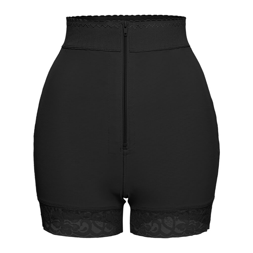 High Waist Booty Lifter Short w/ Zipper