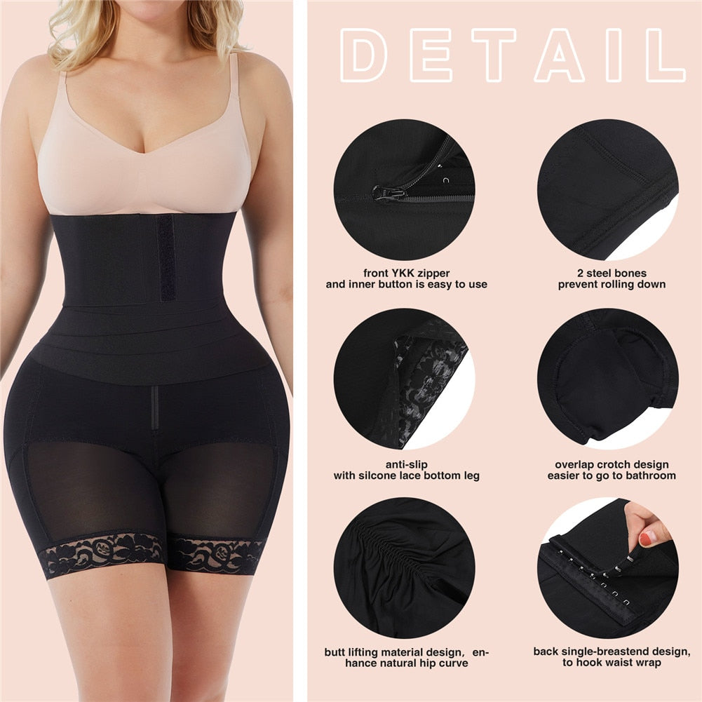 2-in-1 High-Waisted Booty Lift Shaper Shorts