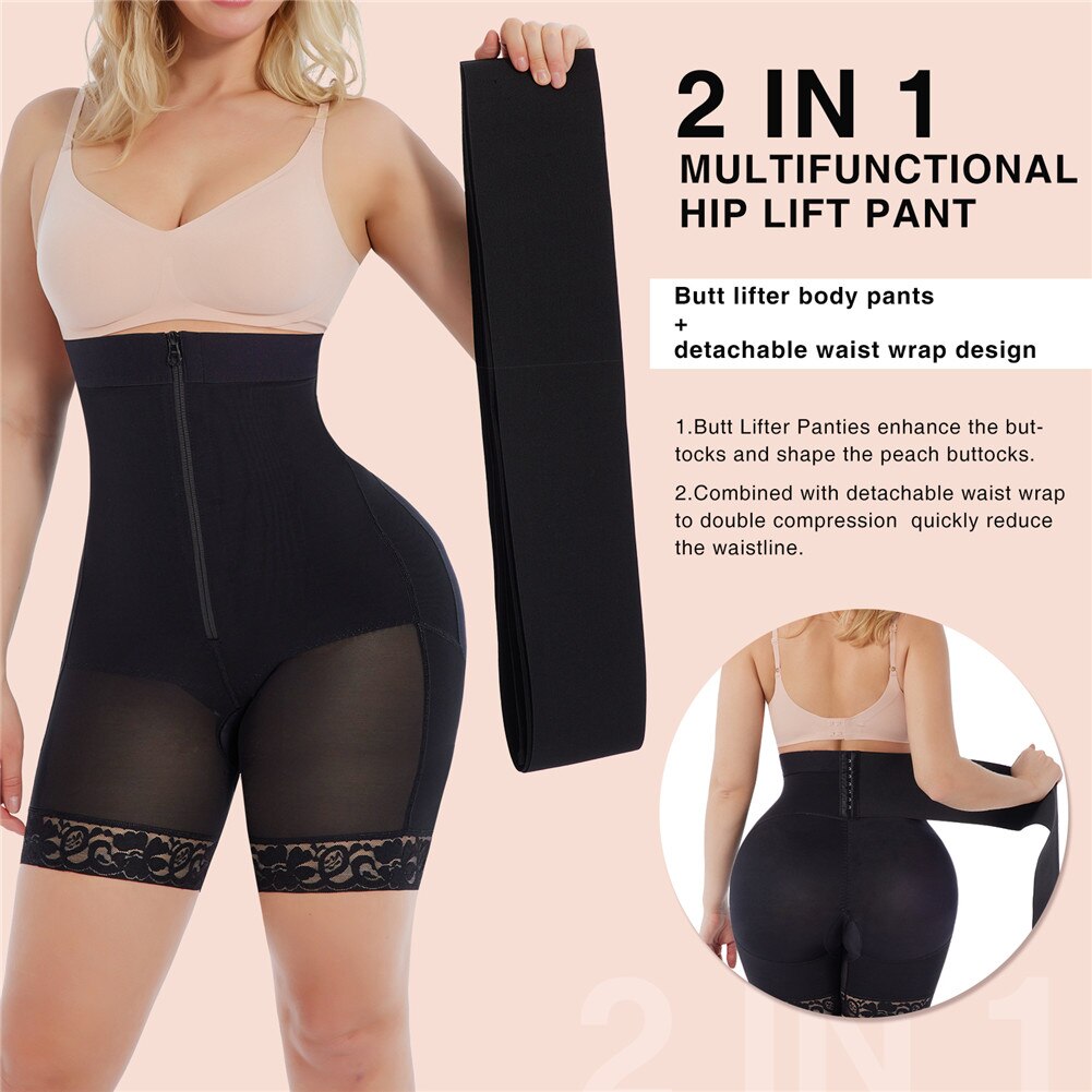 2-in-1 High-Waisted Booty Lift Shaper Shorts