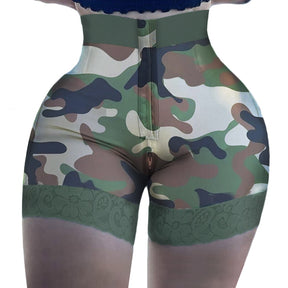 High Waist Booty Lifter Short w/ Hook and Eye Fastener